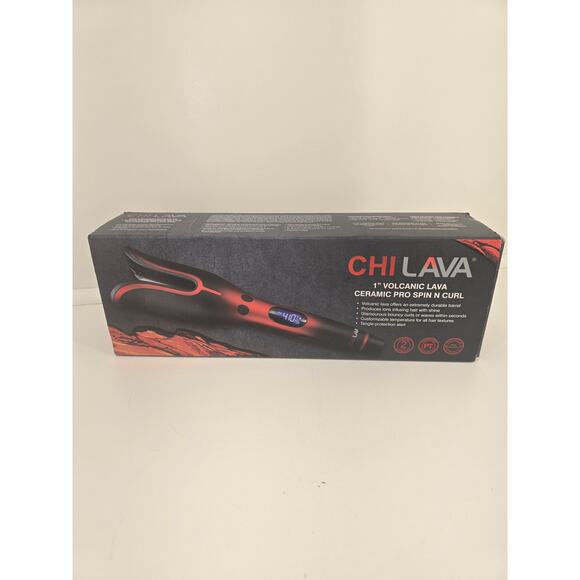 CHI 1" Lava Volcanic Ceramic Spin N Curl Auto Hair Curler GF8246 Tested - Picture 1 of 3